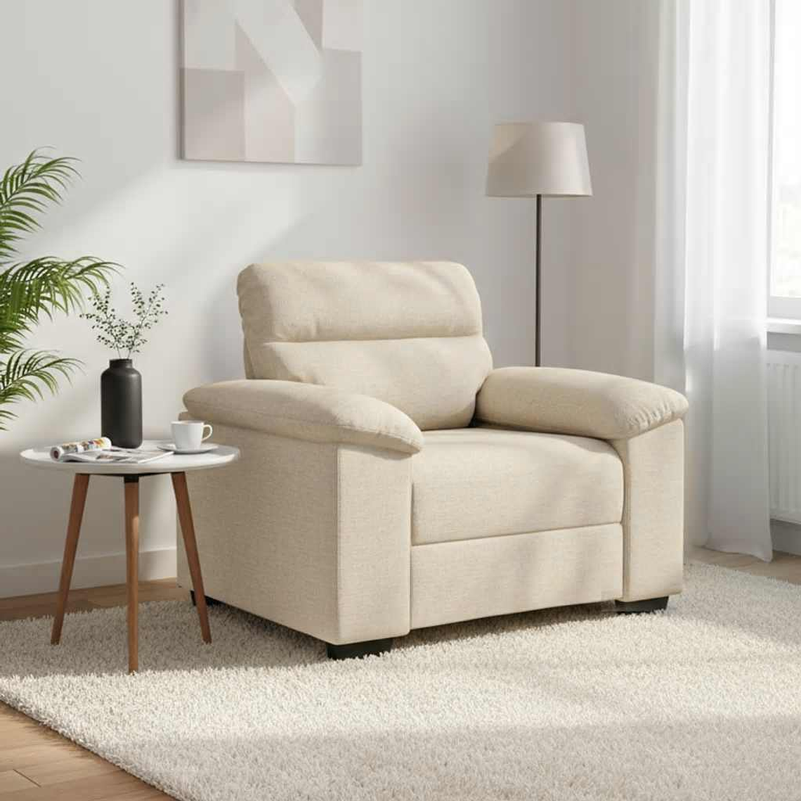 vidaXL Cadeirão 100x81x84 cm linho 1