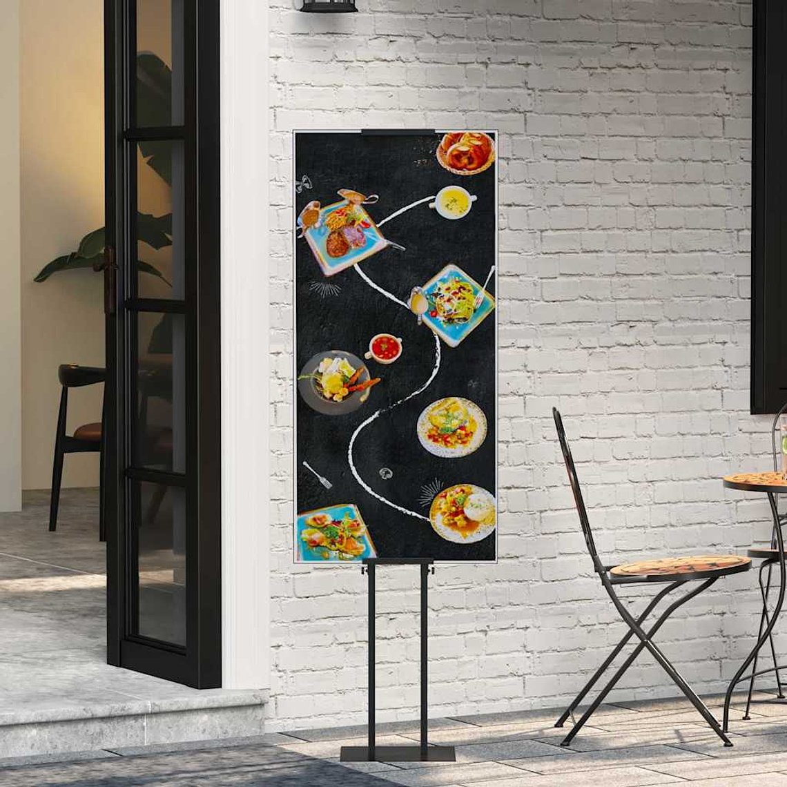 vidaXL Displays de Feira 2 pcs Preto 30 x 23,5 x 210 cm Aço 1