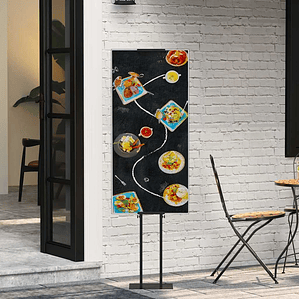 vidaXL Displays de Feira 2 pcs Preto 30 x 23,5 x 210 cm Aço