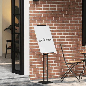 vidaXL Displays de Feira 2 pcs Preto 26,5 x 26,5 x 150 cm Aço