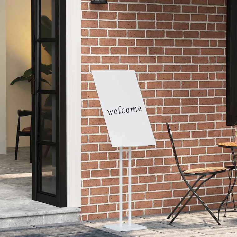 vidaXL Displays de Feira 2 pcs Branco 26,5 x 26,5 x 150 cm Aço 1