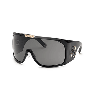 Óculos de Sol Masculinos Philipp Plein SPP154-990Z42 | Lentes Cinzentas UV400 e Design de Injecção