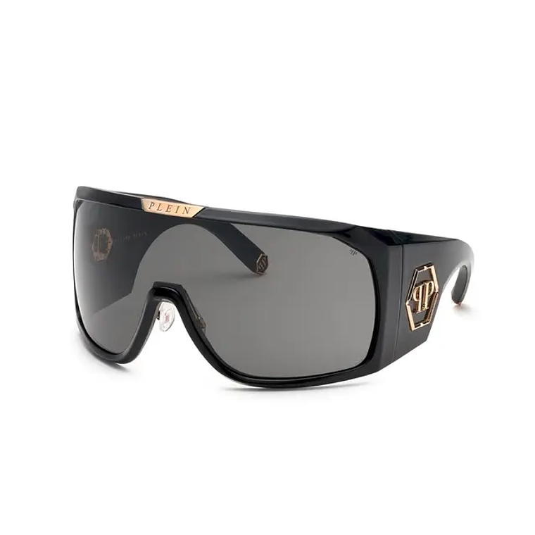 Óculos de Sol Masculinos Philipp Plein SPP154-990Z42 | Lentes Cinzentas UV400 e Design de Injecção 1