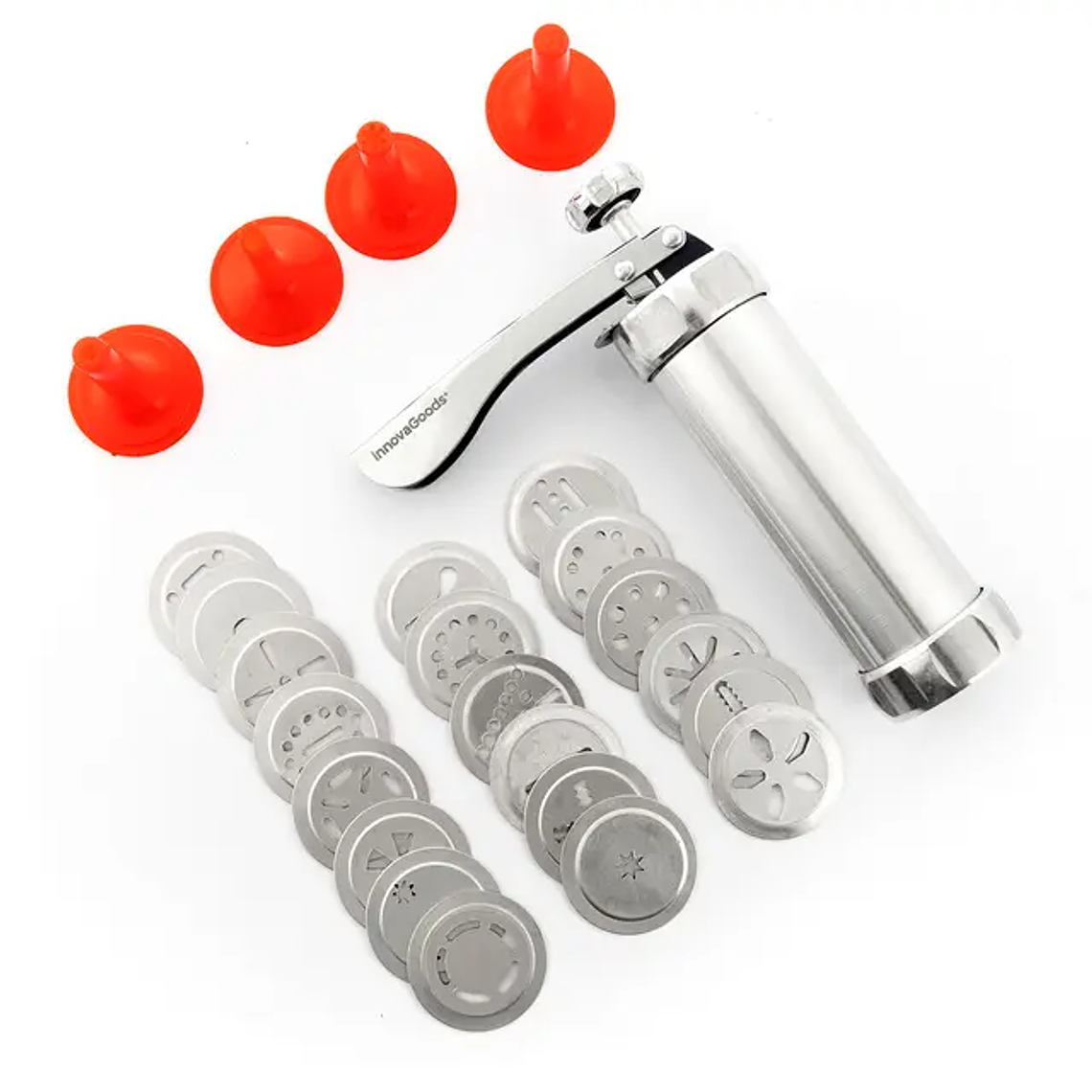 Máquina para Fazer Bolachas e Saco Pasteleiro 2em1 Prekies | 20 Formas + 4 Injetores, DIY em Família 10