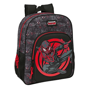 Mochila Escolar Spider-Man Preto 32 x 38 x 12 cm