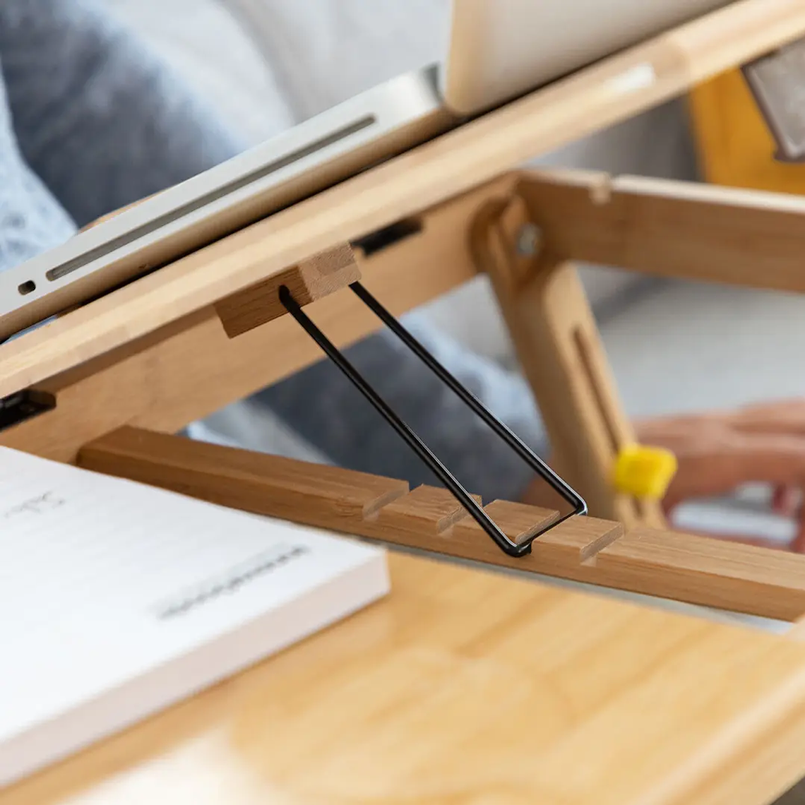 Mesa Auxiliar Dobrável de Bambu - Lapwood InnovaGoods 8
