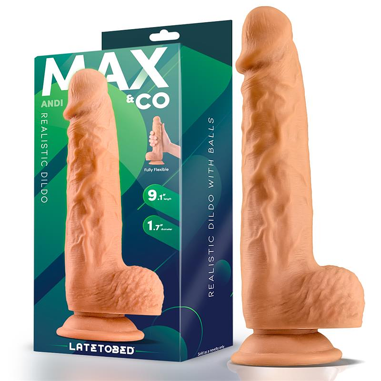 MAX & CO Andi: O Dildo Realista com Anatomia Completa e Ventosa Poderosa 1