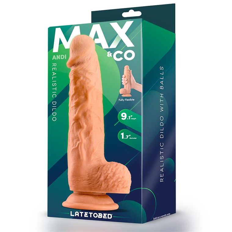 MAX & CO Andi: O Dildo Realista com Anatomia Completa e Ventosa Poderosa 4