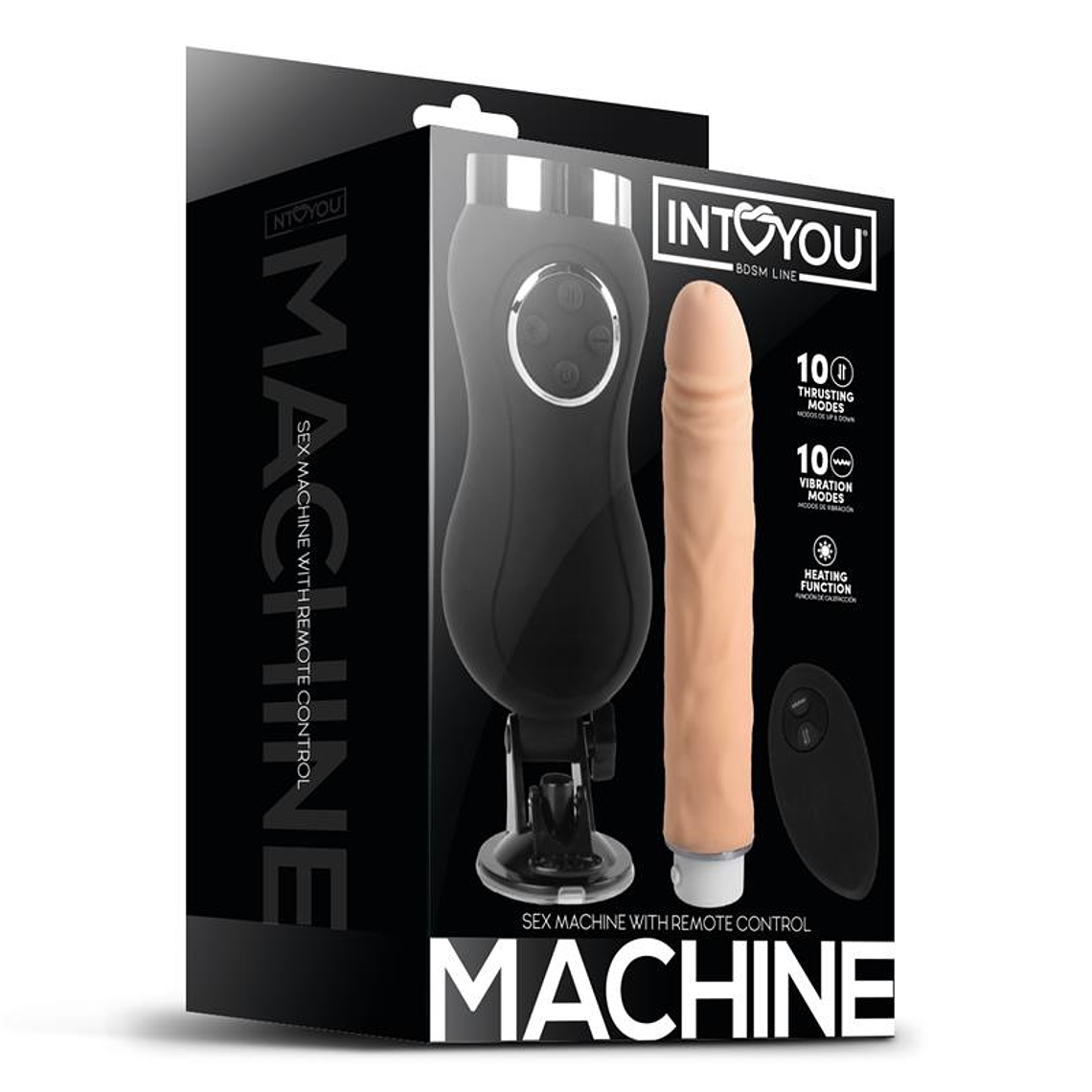 INTOYOU BDSM LINE Sex Machine: O Motor de Prazer com Thrusting, Vibração e Calor Realista 6