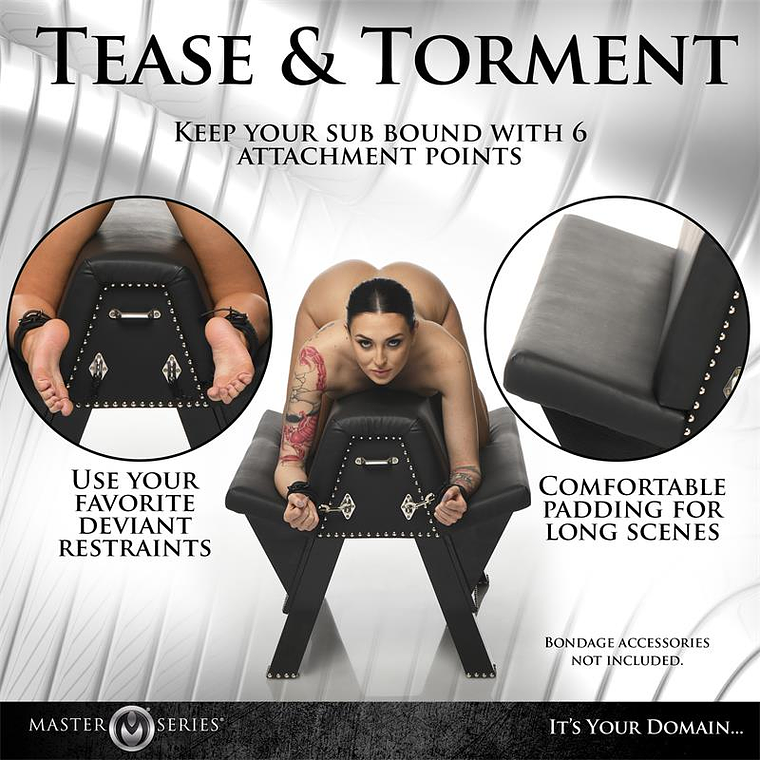 Banco de Bondage MASTER SERIES | Potro Erótico em Couro Vegan 6