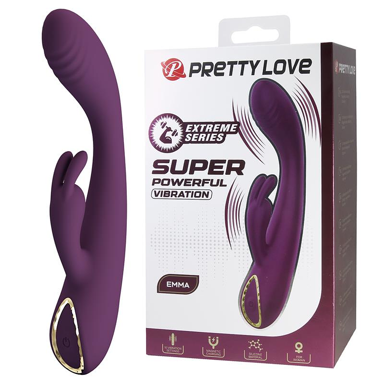 Vibrador com Coelhinho PRETTYLOVE Emma | 10 Modos e Silencioso 1