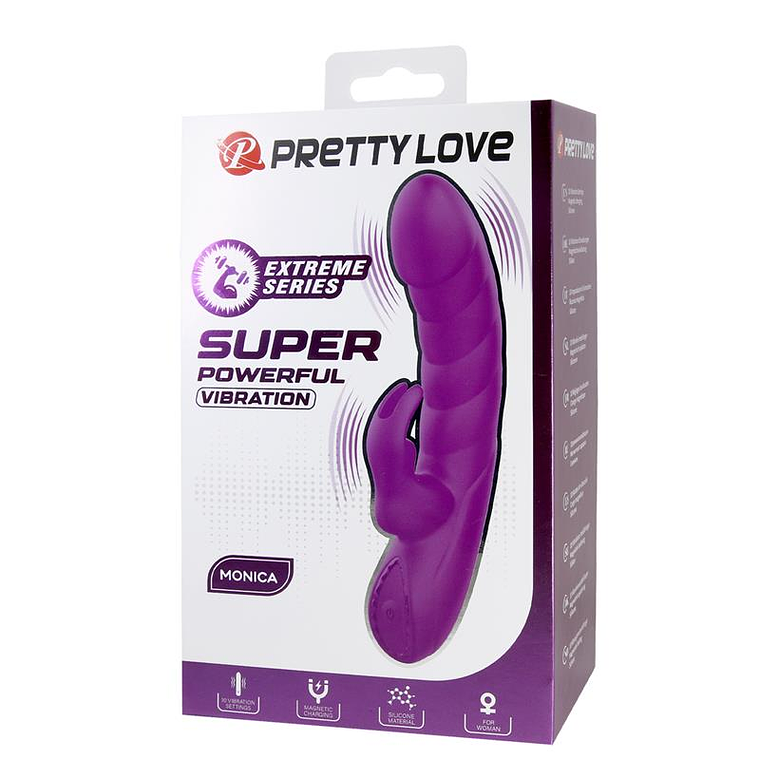 Vibrador com Coelhinho PRETTYLOVE Monica | 10 Modos e Design Elegante 10