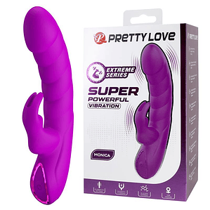Vibrador com Coelhinho PRETTYLOVE Monica | 10 Modos e Design Elegante