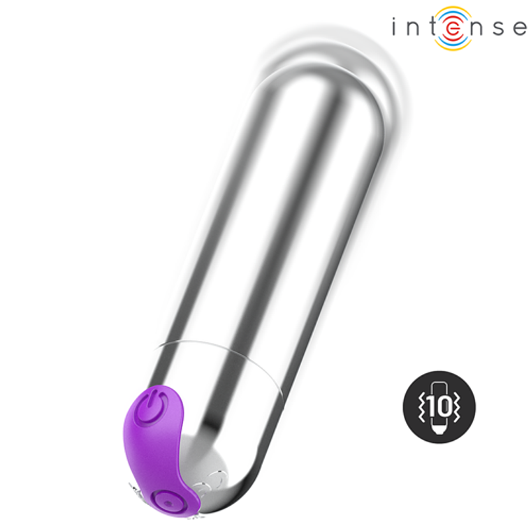 Vibrador Bala INTENSE Karen Mini | Recarregável e 10 Modos Prata 4