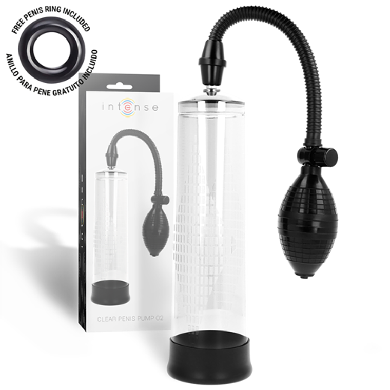 Bomba de Vácuo para Pênis INTENSE 02 | Transparente com Medidor 1