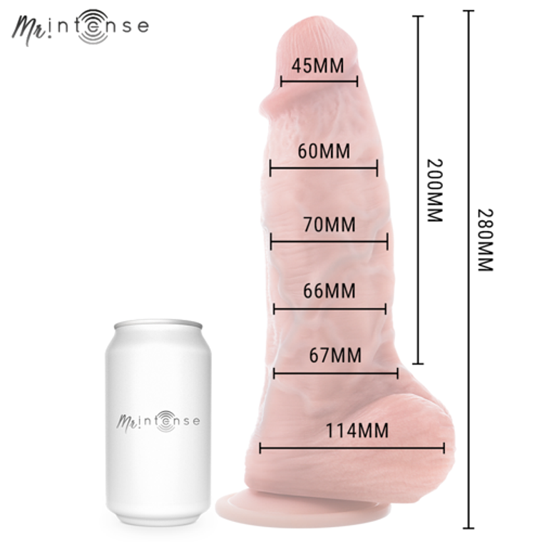 Dildo Extragrande MR INTENSE Spencer | 28 cm Silicone com Ventosa 7