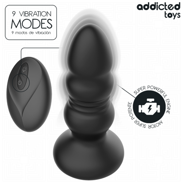 Plug Anal Vibratório ADDICTED TOYS | Giratório com LED e Controle Remoto 5