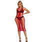 Sublime Long Fishnet Dress | Red Fishnet - One Size - thumbnail 2