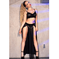 Chilirose Top, Skirt, and Thong Set | Gold Chains Sizes S to XL - thumbnail 9