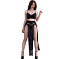 Chilirose Top, Skirt, and Thong Set | Gold Chains Sizes S to XL - thumbnail 3