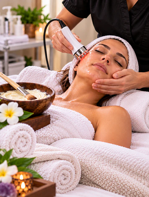 Masaje Relajación y Reflexología+Limpieza Facial+Radiofrecuencia