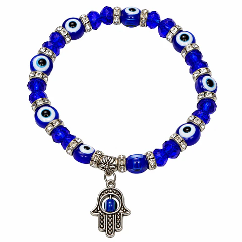 Pulsera con Amuleto Ojo Turco – 18 cm- Mano Fátima