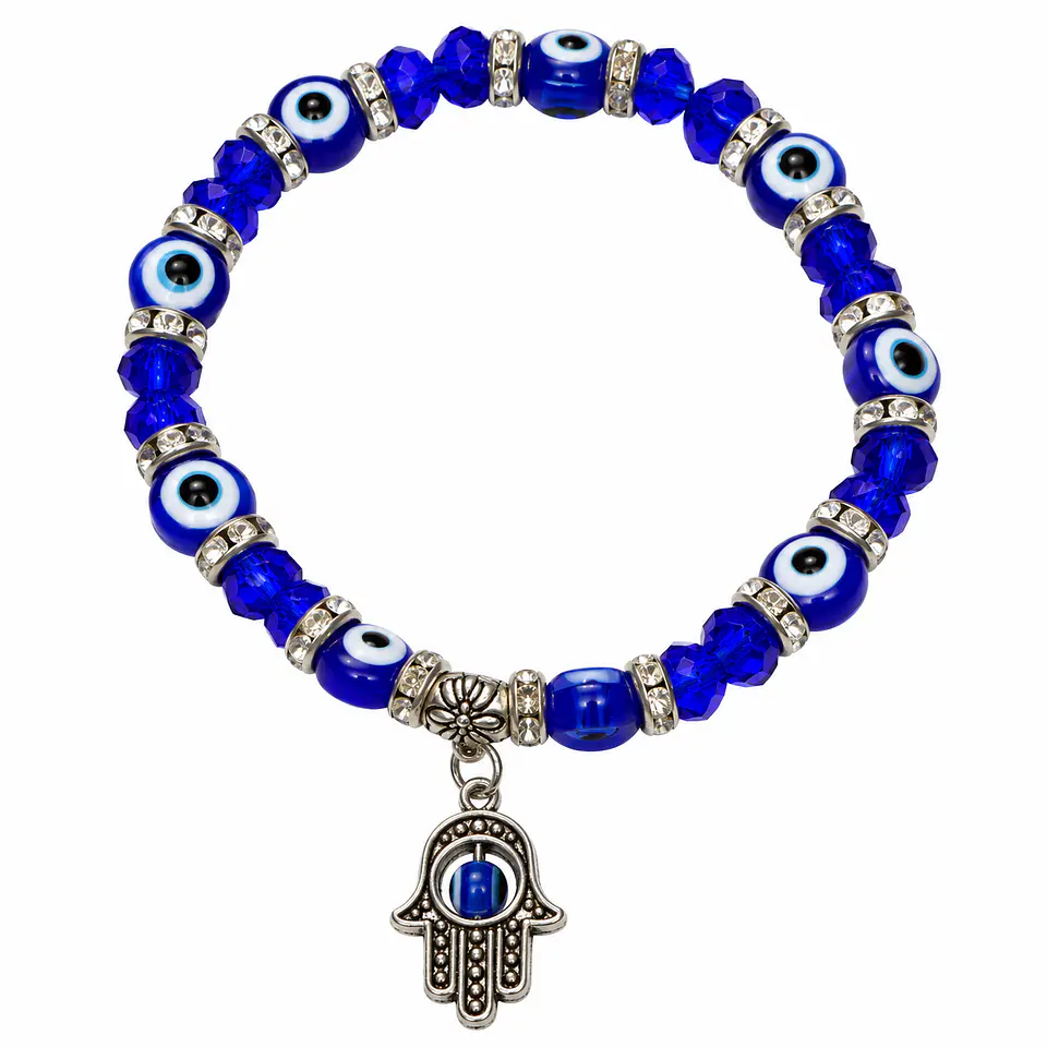 Pulsera con Amuleto Ojo Turco – 18 cm- Mano Fátima 1