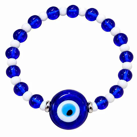 Pulsera con Amuleto Ojo Turco Redondo – 18cm