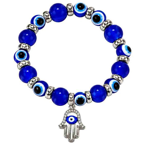 Pulsera con Amuleto Ojo Turco – 20 cm- Mano Fátima