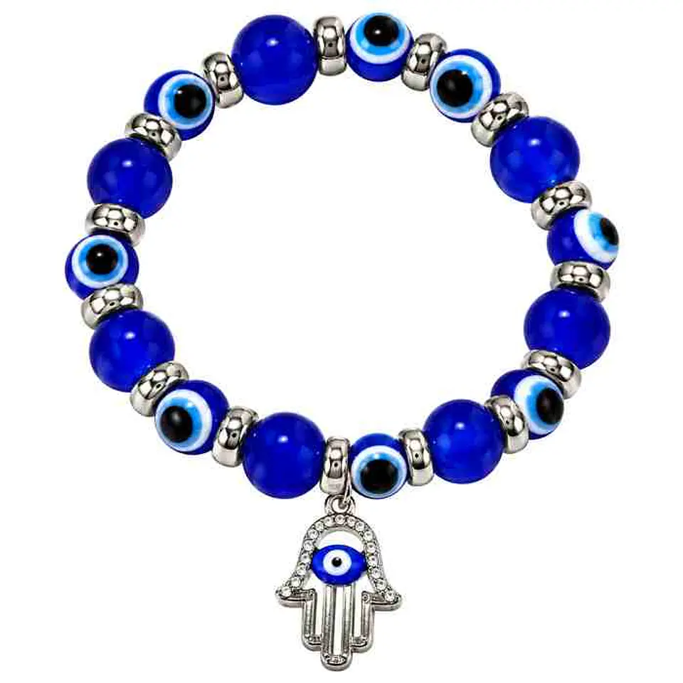 Pulsera con Amuleto Ojo Turco – 20 cm- Mano Fátima 1
