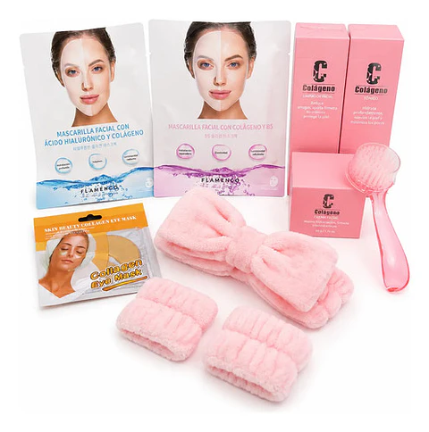 Kit Skincare Coreano Colágeno 8 Productos + Regalo Spa