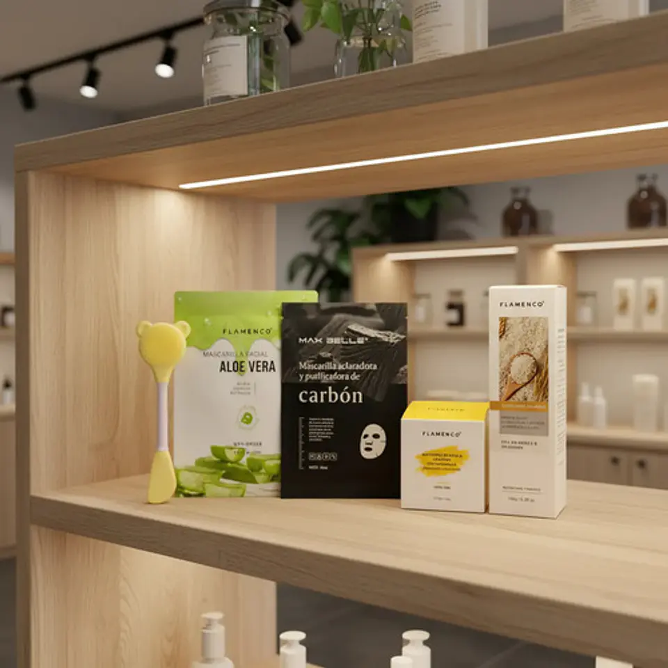 Kit Facial Aloe Vera & Arroz Con Mascarillas + Cepillo 3