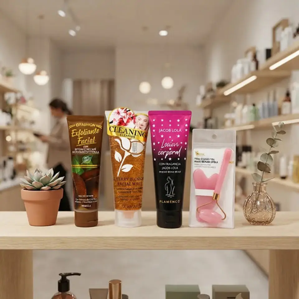 Kit Limpieza Facial Cuarzo Rosa Y Loción Corporal 3