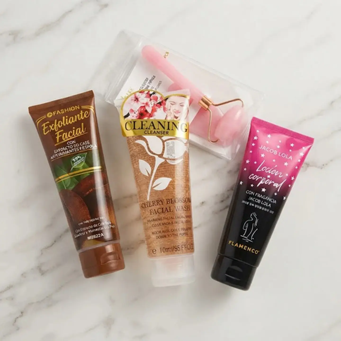 Kit Limpieza Facial Cuarzo Rosa Y Loción Corporal 4