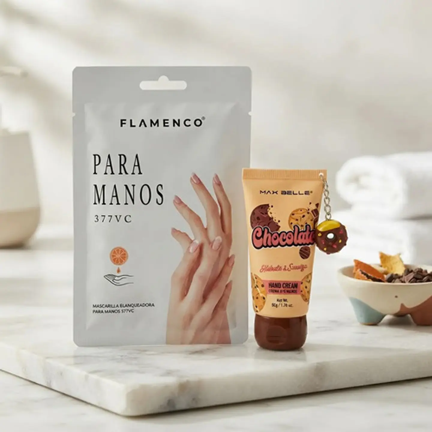 Kit Manicure Mascarilla Manos Vitamina C Chocolate 3