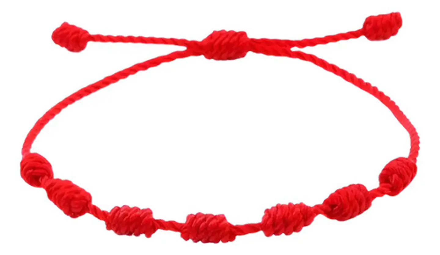 Pulsera Hilo Rojo 7 Nudos Prosperidad 1