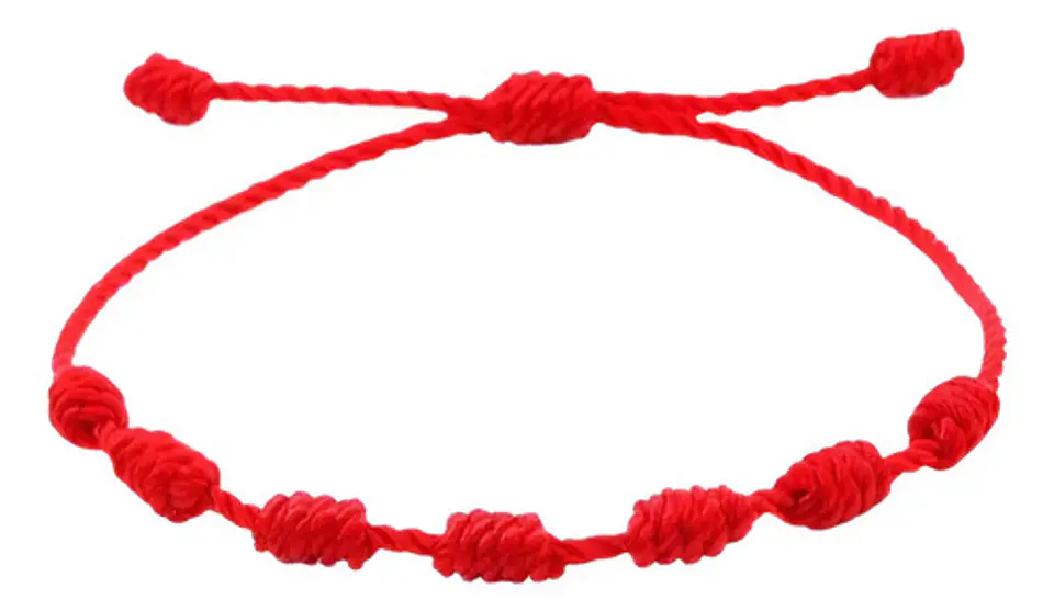 Pulsera Hilo Rojo 7 Nudos Prosperidad 1
