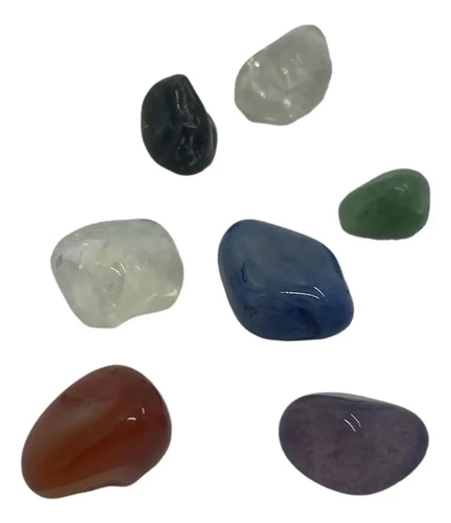 Kit Piedras Naturales 7 Chakras Ónix Cristal Ágata Amatista Citrino 1.5 cm 1