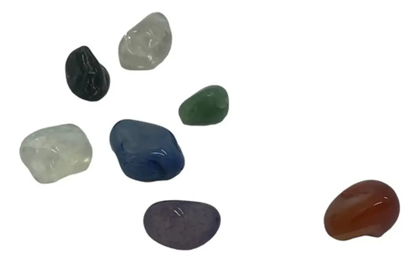 Kit Piedras Naturales 7 Chakras Ónix Cristal Ágata Amatista Citrino 1.5 cm 2