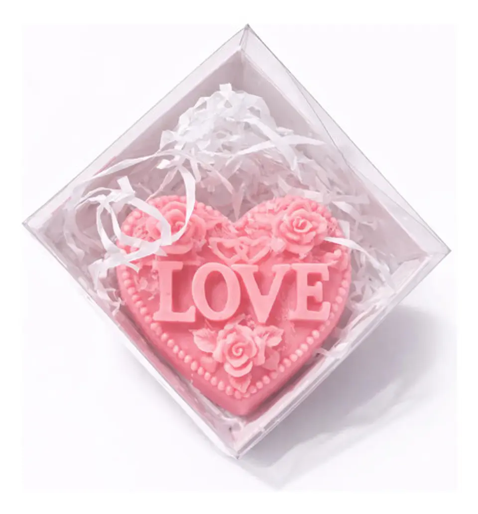 Vela Decorativa Forma Corazón Para Ambiente Romántico 2