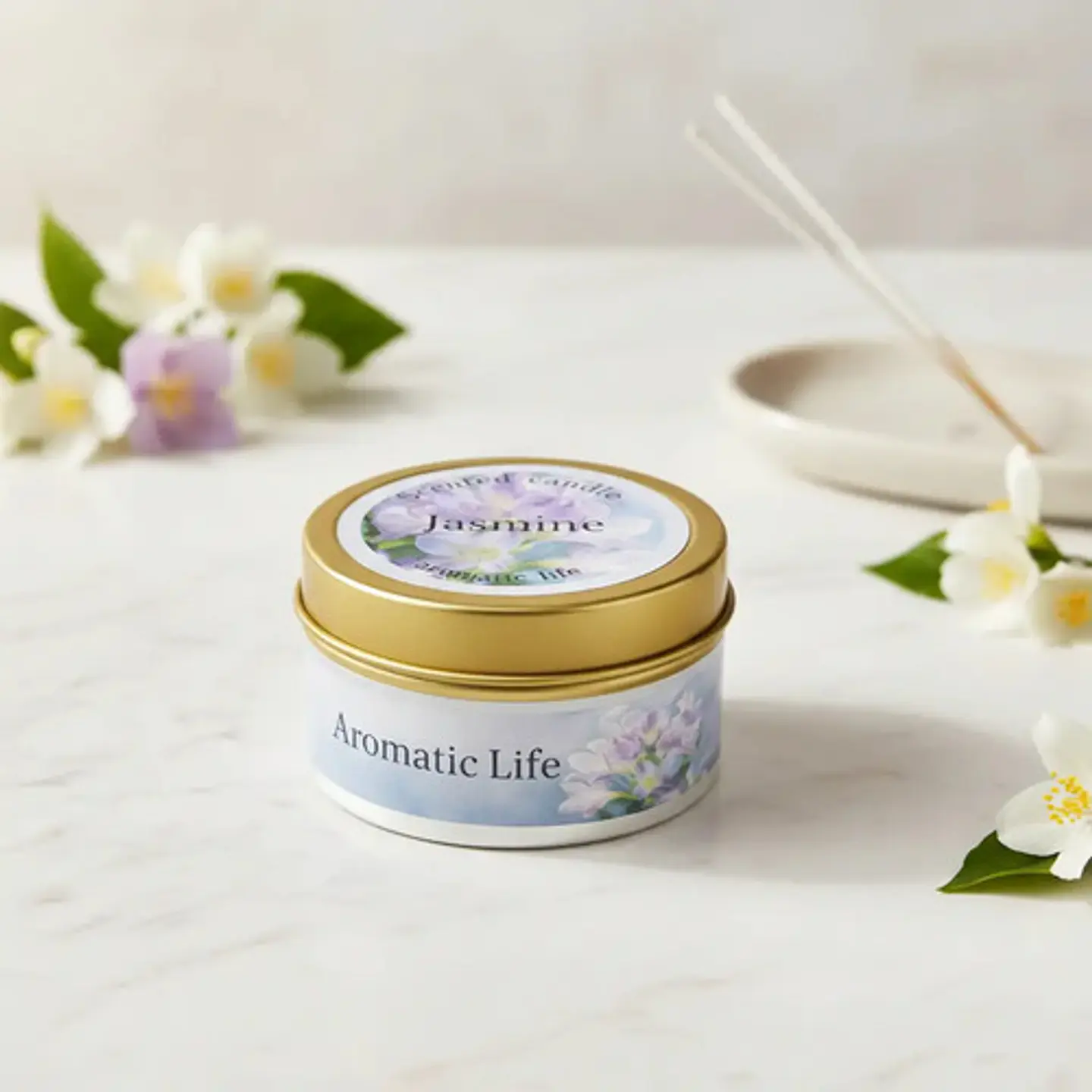 Vela Aromática Para Ambiente Blanca Redonda 2