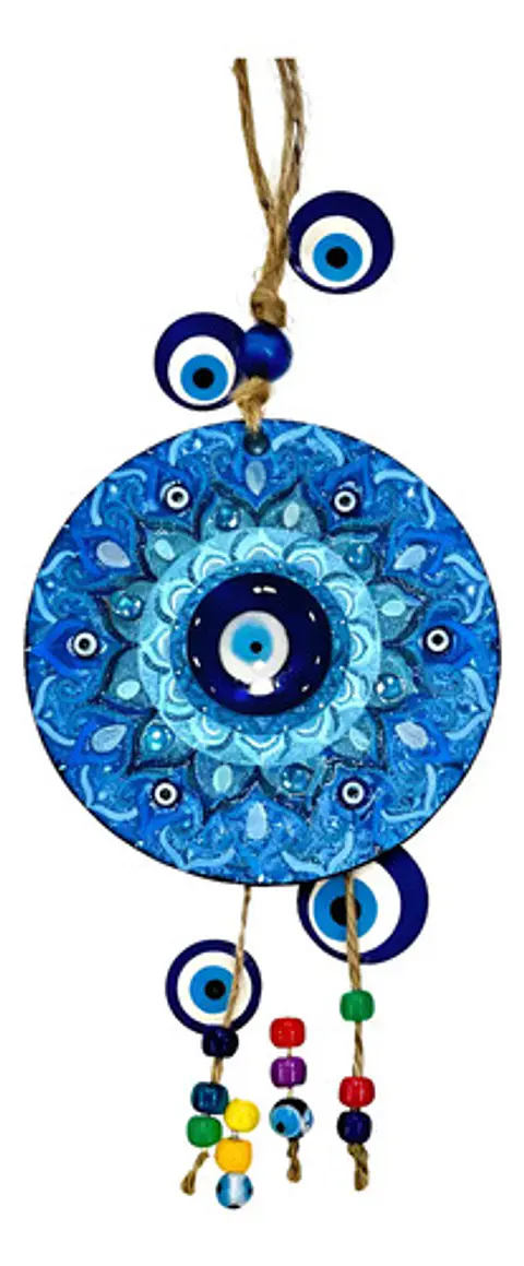 Colgante Mandala Ojos Turcos 10 cm
