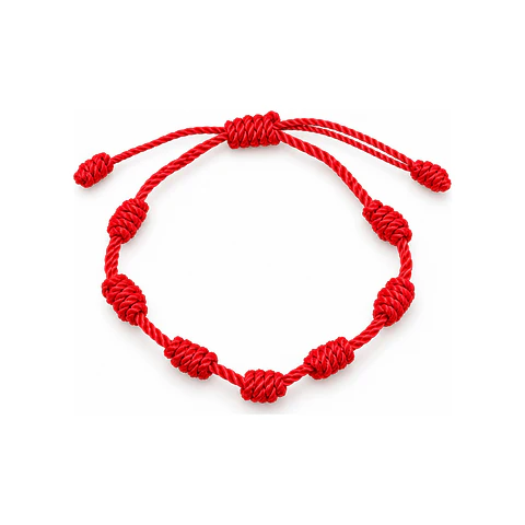 Pulsera Hilo Rojo 7 Nudos Prosperidad