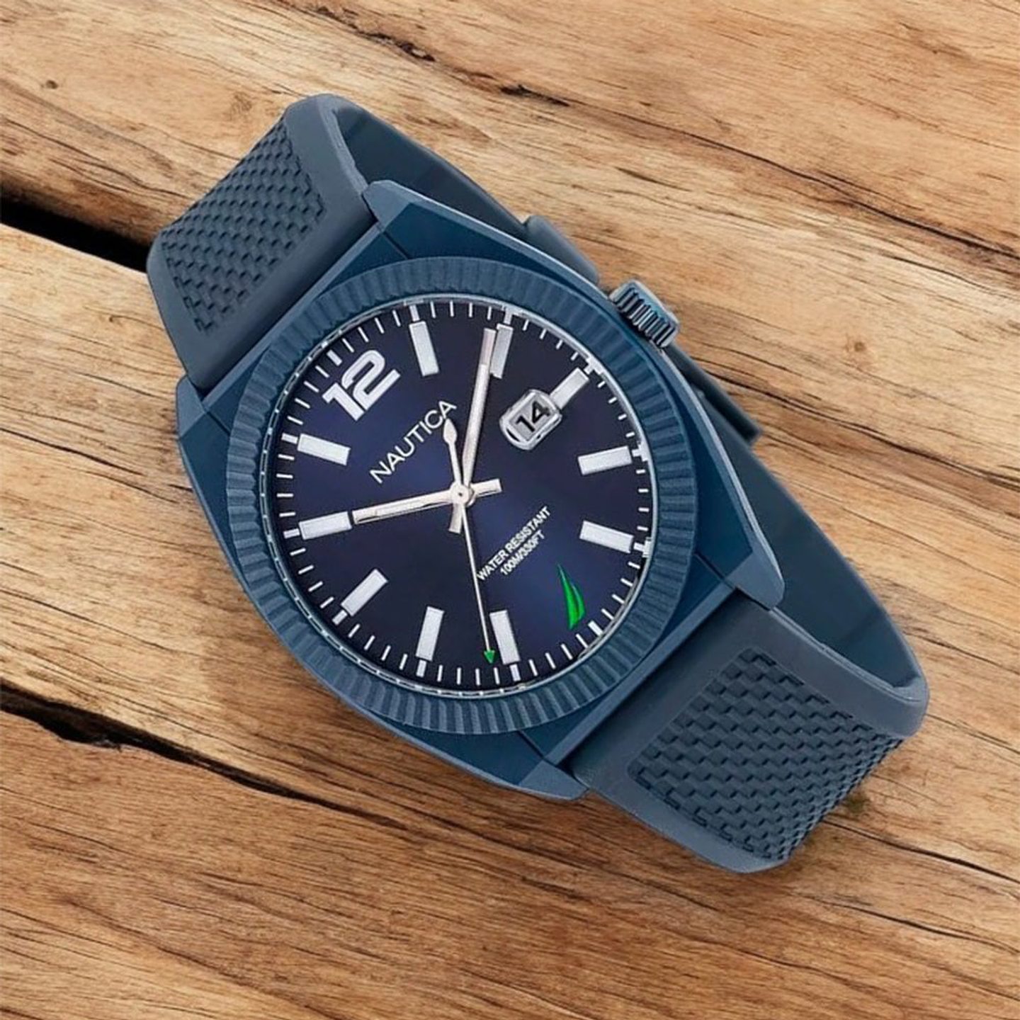 Reloj Análogo Nautica Original Depotivo NAPPBS301 Color Azul Correa de Silicona Para Hombre 6
