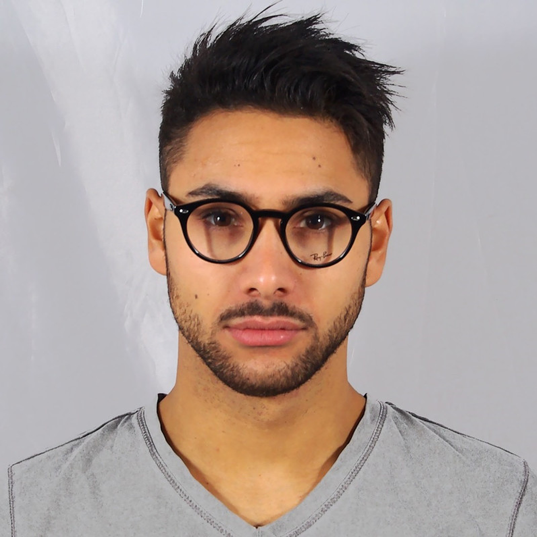 Montura de lentes de Medida Ray Ban Round RB2180V 2000 Color Negro Talla 49mm 5