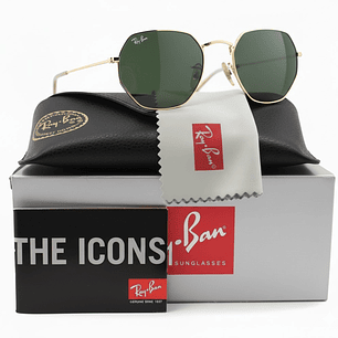 Gafas de Sol Ray Ban Hexagonal Flat RB3548N 001 Color Dorado Talla 51mm