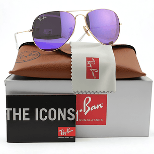 Gafas de Sol Ray Ban Aviador RB3025 167/68 Color Violeta Talla 58mm