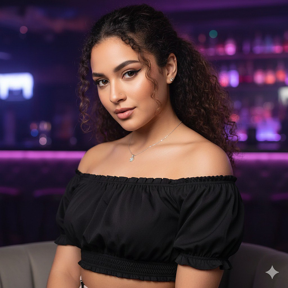 Top para Dama Shein Liso Sexy Color Negro 7