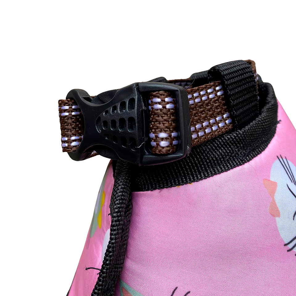 Cono para Mascota Color Rosa con Diseño de Gatos Talla 2 4