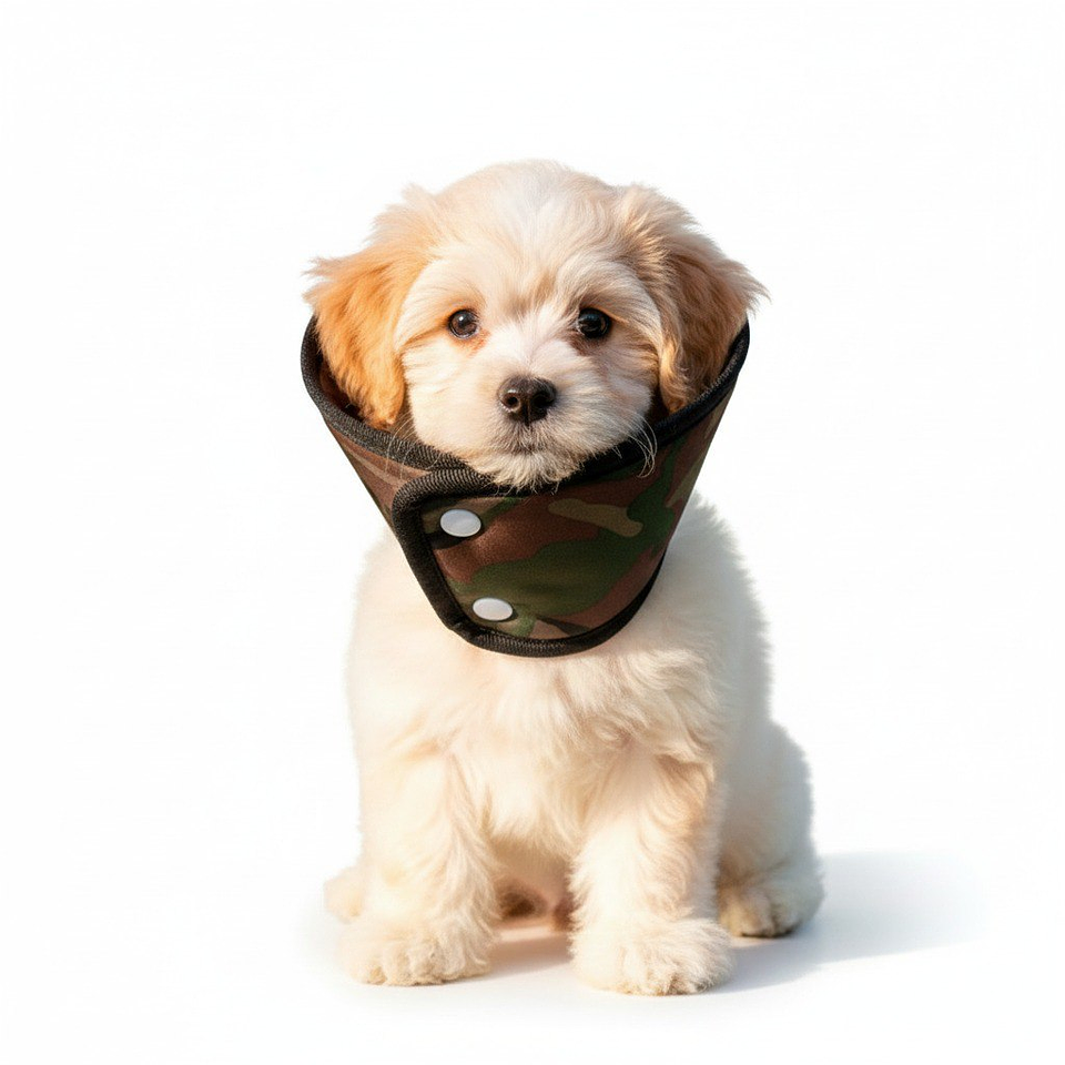 Cono para Mascota Color Camuflado con Diseño Militar Talla 3 1